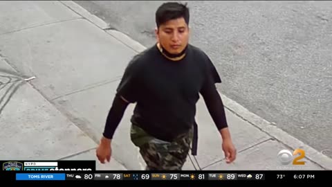 Mentally deranged person suddenly tackles woman & assaults her - NYC again