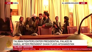 Al Jazeera footage shows Taliban in Kabul's presidential palace