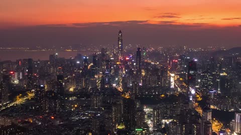 Shennan Zhong Road Shenzhen City Aerial Photography