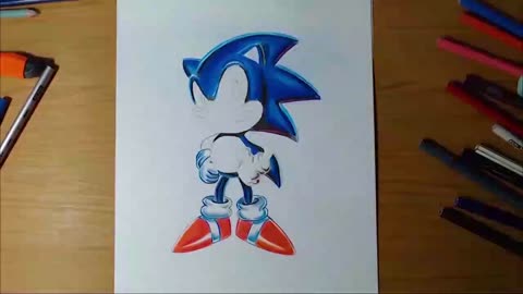 Sonic Speed Drawing - Desenhar Facil