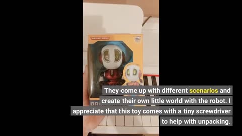 BROADREAM Robot Toys for Kids, Mini Robot Talking Toys for Boys and Girls- Travel Toys Help Kid...