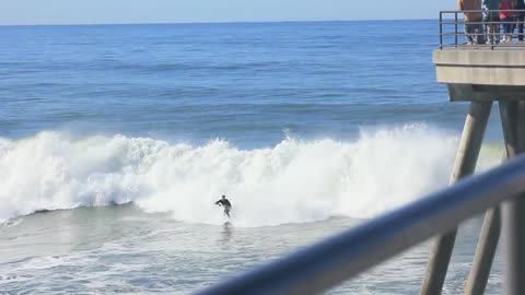 Surfing South Side Bombs | HB Pier | March 8th | 2016 (Raw Cut)