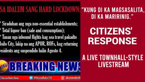 Special Broadcast: SPEAK-UP ILOILO. People's reaction to hard lockdown.