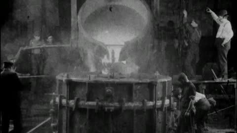 Casting A Guide Box, Westinghouse Works (1904 Original Black & White Film)