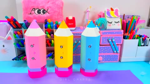 How to Make Pencil Case in Pencil Shape - Back To School
