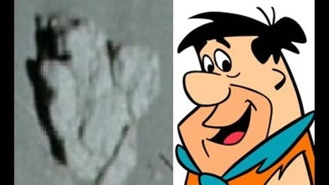 Moon Hoax -Fred Flintstone Head Rock Seen Hidden in Nevada Fake Moon Bay -Part 2