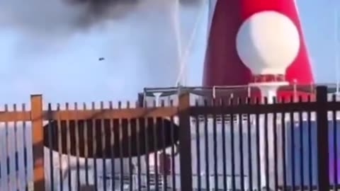 Carnival Cruise Ship CAUGHT ON FIRE