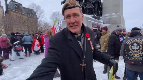 A veteran describes taking the barriers down at the National War Memorial in Ottawa