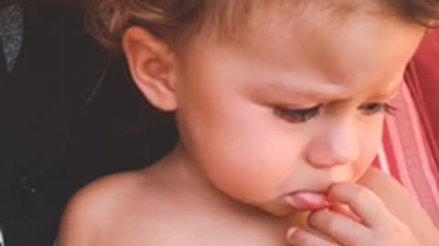 Sweet, Tender-hearted Baby Girl Cries When Mommy Sings