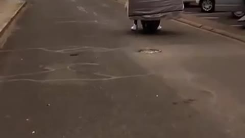 Moving a Couch Using a Scooter