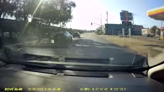 Jeep Runs A Red Light