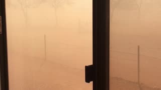 Dust Storm Sweeps Through Drought Ravaged Farm