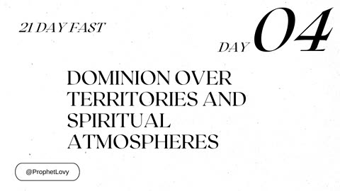 21 DAYS OF DOMINION // DAY 3 // DR. LOVY L. ELIAS