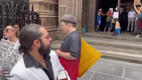 NEW YORKERS Protest segregation at Trinity Church 21st Aug