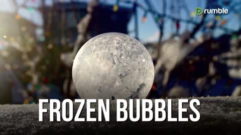 Compilation Captures The Formation Of Frozen Wintry Bubbles