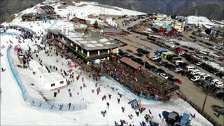 Aerial view of El Colorado Ski resort in Chile