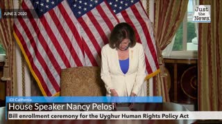 Pelosi Uyghur Bill Enrollment Ceremony