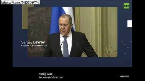 Lavrov over humanitaire corridor in Oekraïne en onderhandelingen. (NL ondertiteld)