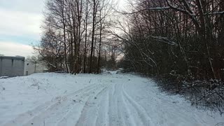 Snowy campsite