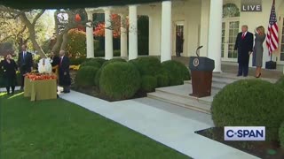 Reporter Screams RIDICULOUS Question As Trump Leaves Turkey Pardon Event