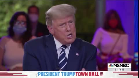Trump refusing to denounce Q Anon at the NBC town hall - Q+ WWG1WGA