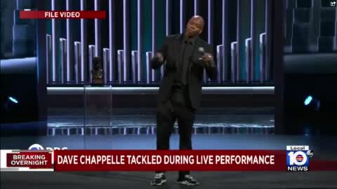 Dave Chappelle tackled on stage during performance by armed man