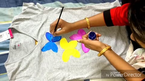 Hand Painted Fabric T-shirt