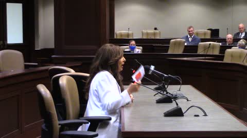 Jan Morgan speaks against HB1003, a mask mandate bill, gets mic cut off