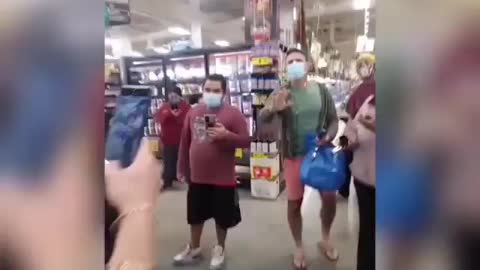 Getting Sprayed and Attacked While Shopping Maskless