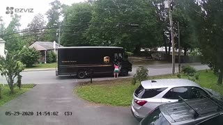 Dog Wants to Go for a Drive in UPS Van