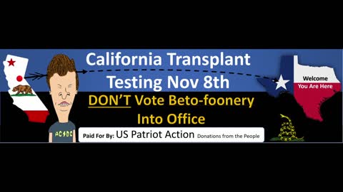 Beto for Governor of Texas? California Transplant Test Nov 8th