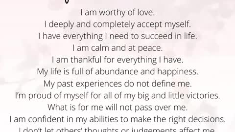 daily Positive affirmations