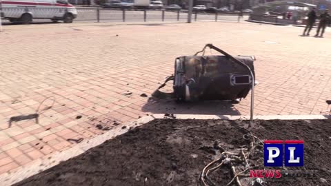 DOZENS KILLED by Ukrainian cluster bomb on Donetsk Center