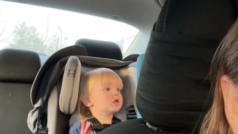 Little Boy Cusses At Dad's Driving