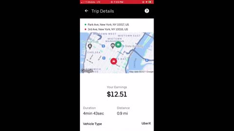 My 100 trips with Uber in New York City