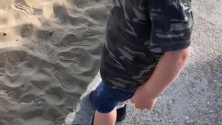 Belly Flop on the Beach