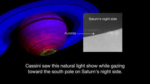 Auroras Over Saturn Seen by Cassini Spacecraft
