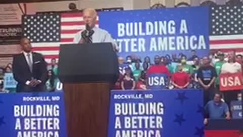 Joe Biden gets hackled up close at rally in Maryland