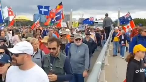 Huge convoy of Aussies hit the capital Canberra