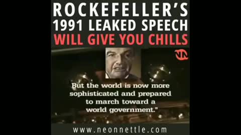 David Rocafeller leaked speech