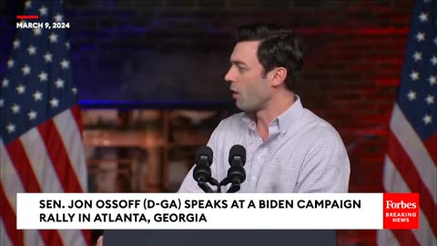 Jon Ossoff Urges Georgia Voters To Deliver State Again To Democrats In 2024 At Biden Campaign Rally