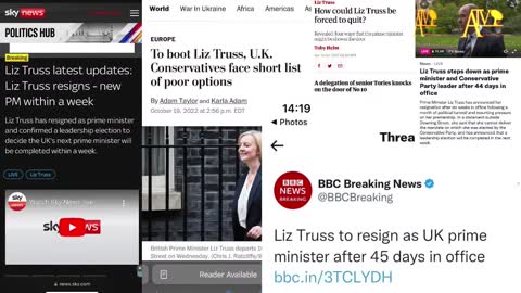 BREAKING NEWS: Liz truss Resigns as Prime Minster of the UK