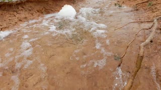 A pool of running water.