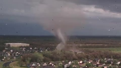 INSANE EF3 Tornado Footage Captured by Drone Over Andover, KS Last Night!