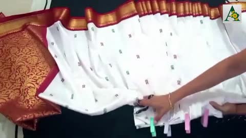 Quick and easy Padmasanam Saree draping for Varamahalkshmi kalasam easy method