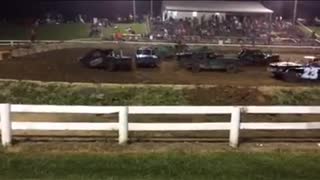 9-6-14 Owenton Kentucky Modified Mini Car Madness Demoliton Derby alternate view Big payout