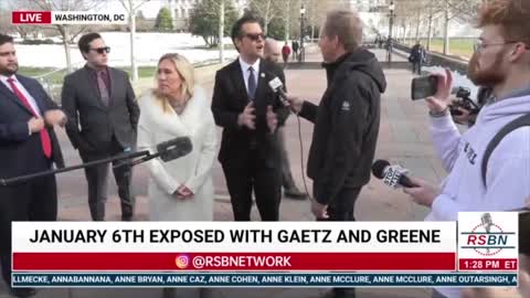 RSBN Exclusive: Gaetz and MTG Tour Ray Epps Breach Site on January 6