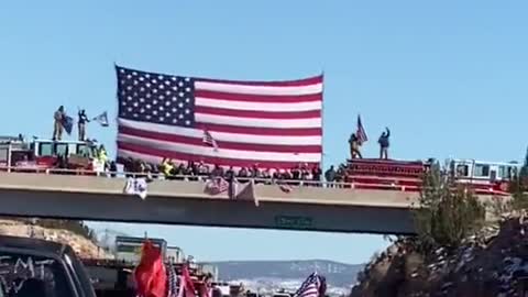 US convoy for freedom rolling through Arizona en route to Washington DC