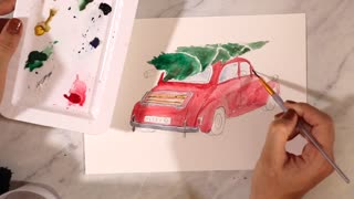 Christmas Tree & Car Painting Tutorial