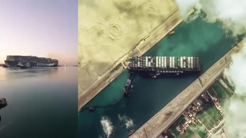 Suez Canal traffic block! Cargo ship EVERGREEN is Moving, free to start